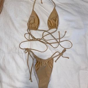 Strappy nude bikini